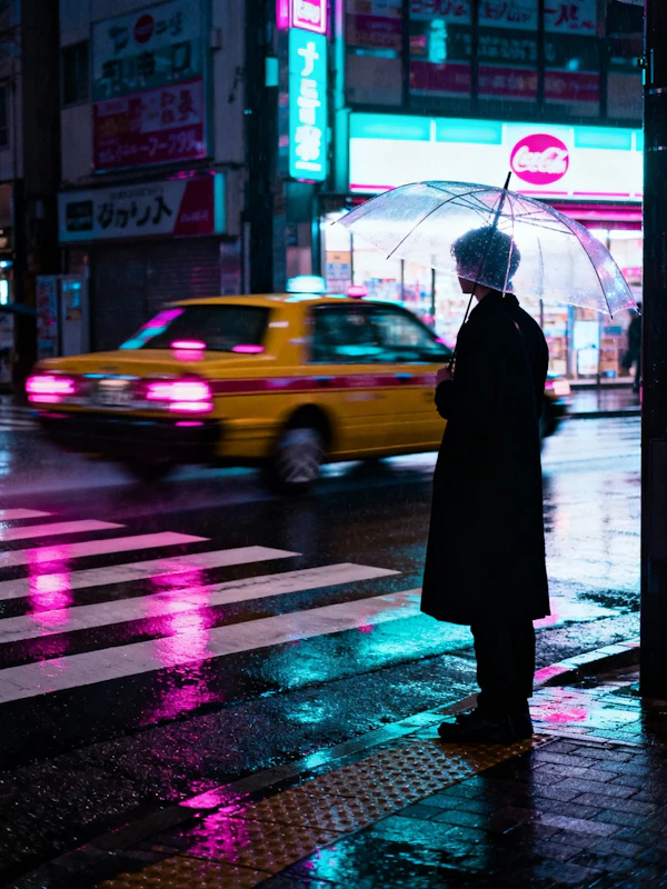 Neon Night Silhouette