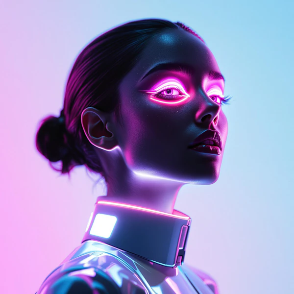 Futuristic Neon Portrait