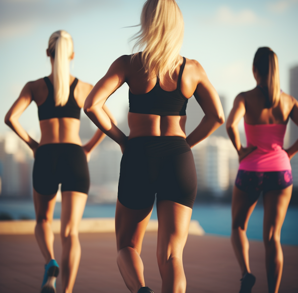 Teamwork in Training - Active Women Preparing for Fitness