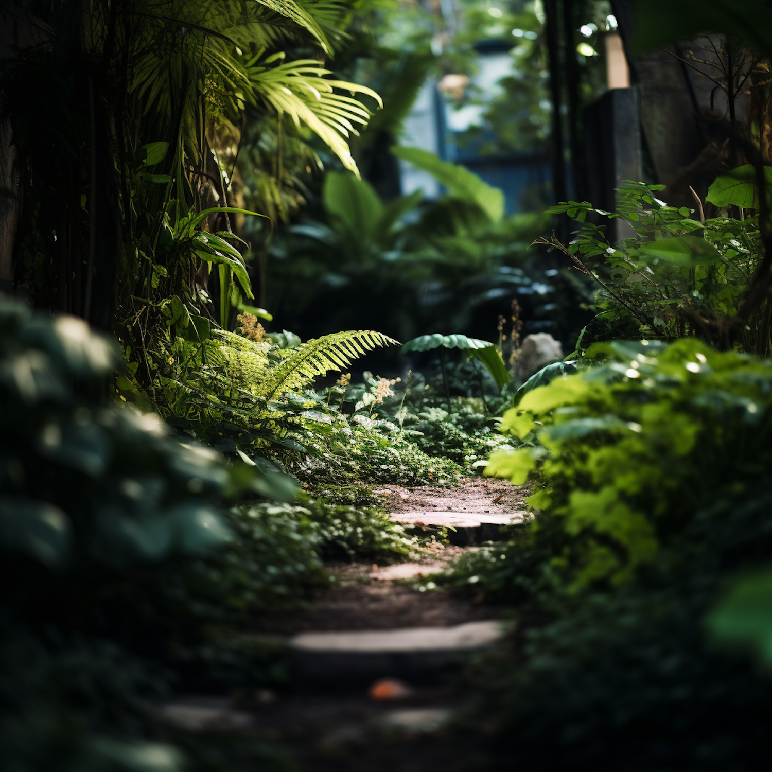 Tranquil Oasis Garden Pathway