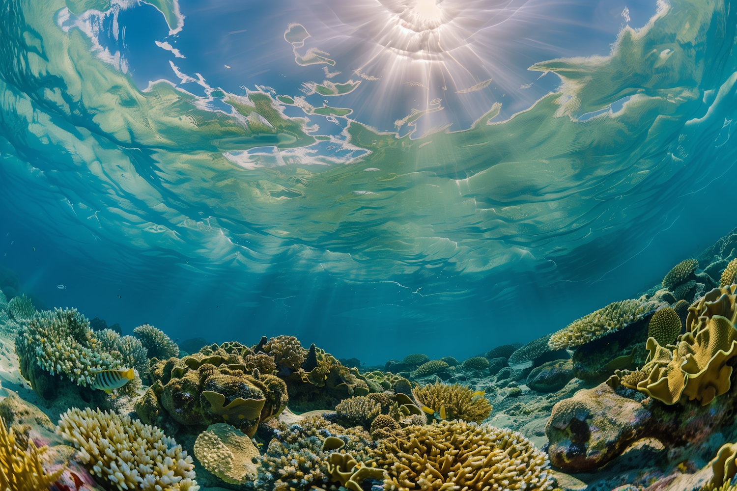 Underwater Coral Reef Ecosystem