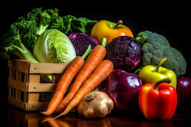 Artful Veggie Assortment Still Life