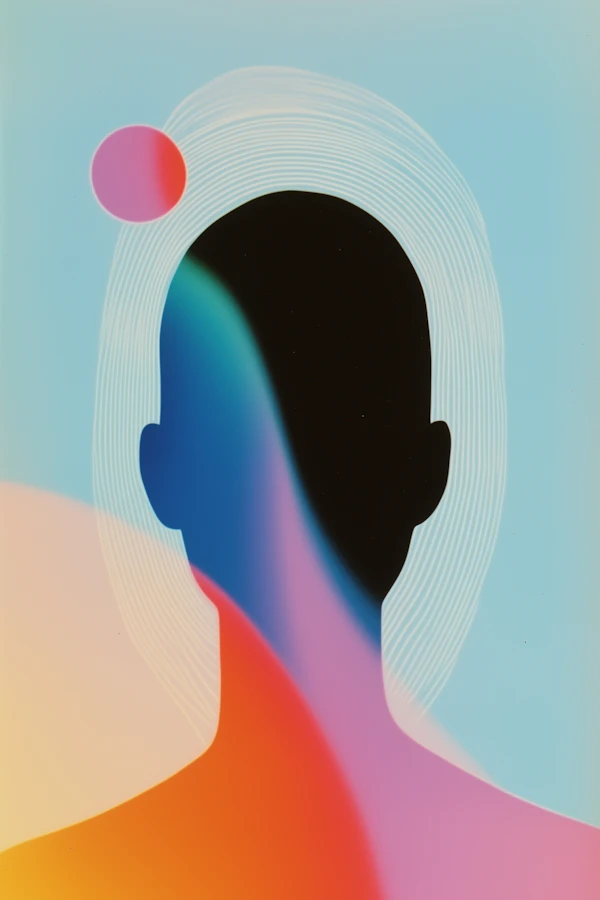 Abstract Head Silhouette