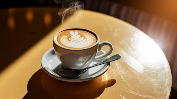Steaming Cappuccino Art