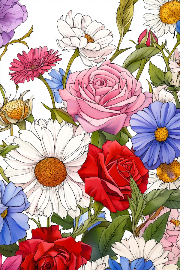 Vibrant Floral Illustration