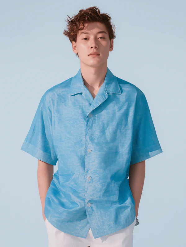 Man in Pastel Outfit