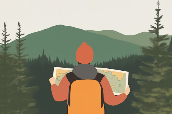 Explorer in Forest