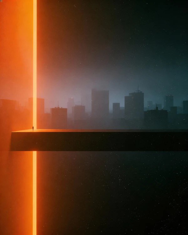 Lone Figure in Light