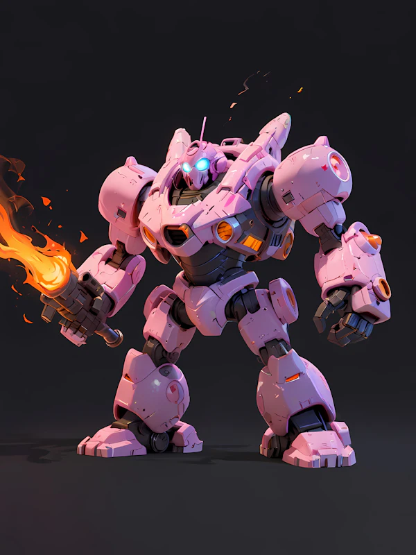 Futuristic Pink Mech