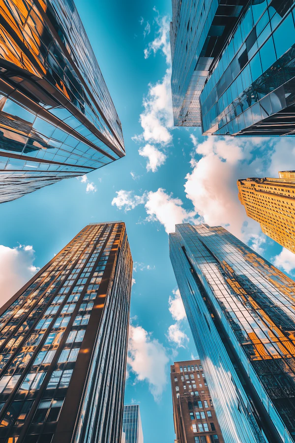 Dramatic Skyscraper View