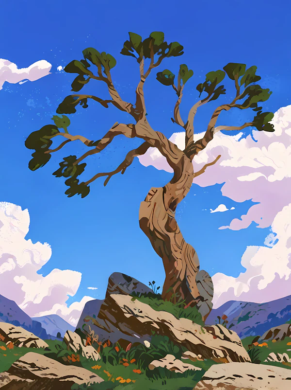 Twisted Tree on Hill