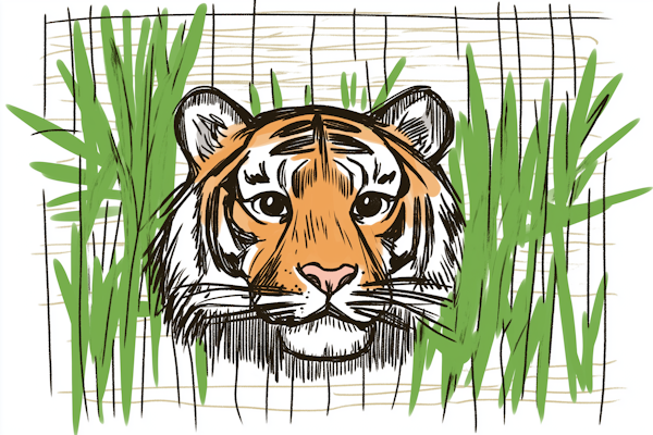 Hand-Drawn Tiger Illustration