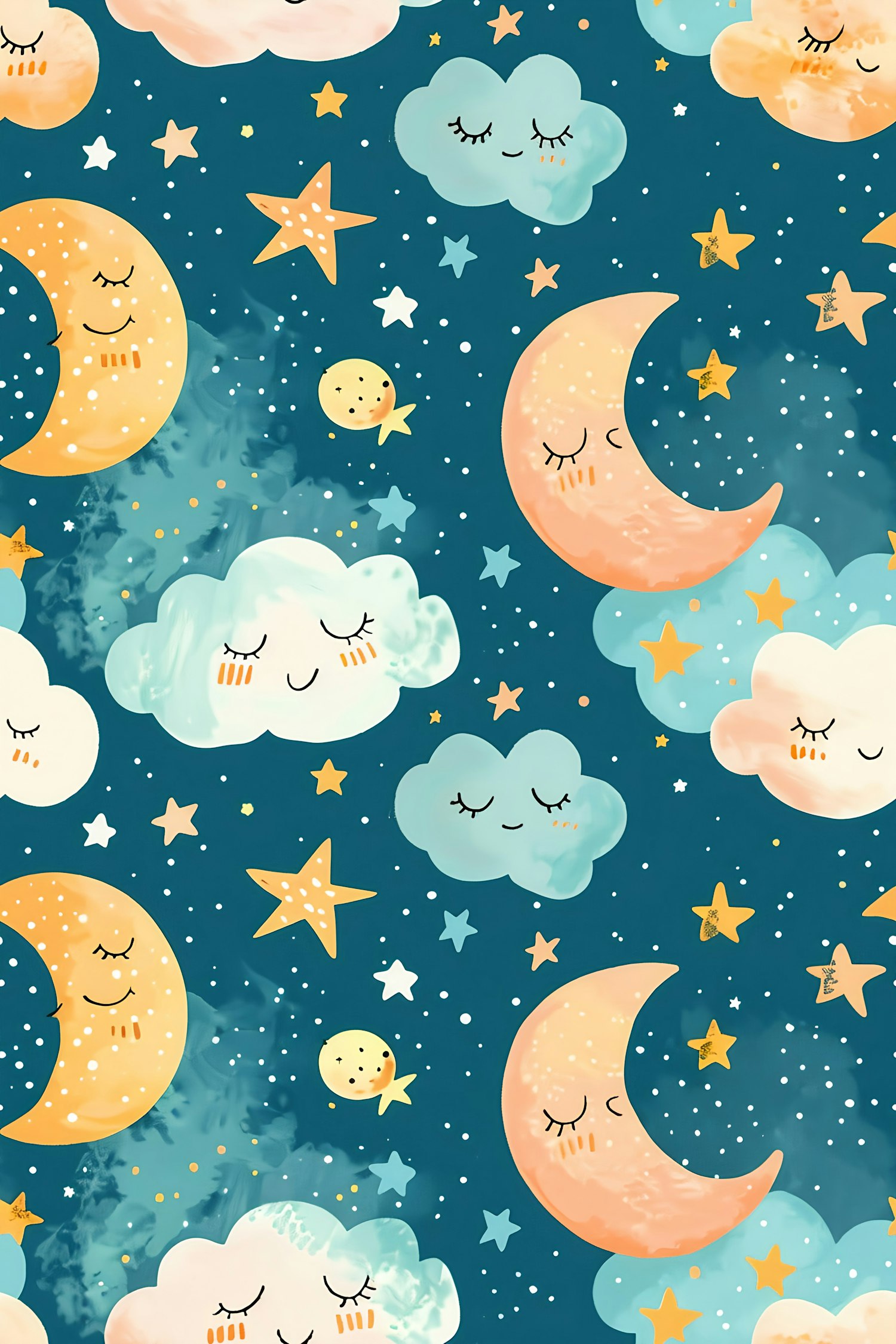 Whimsical Night Sky Illustration