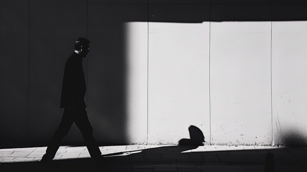 Man Walking in Shadows