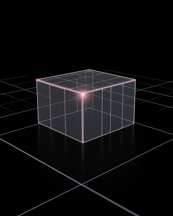 Futuristic Neon Cube