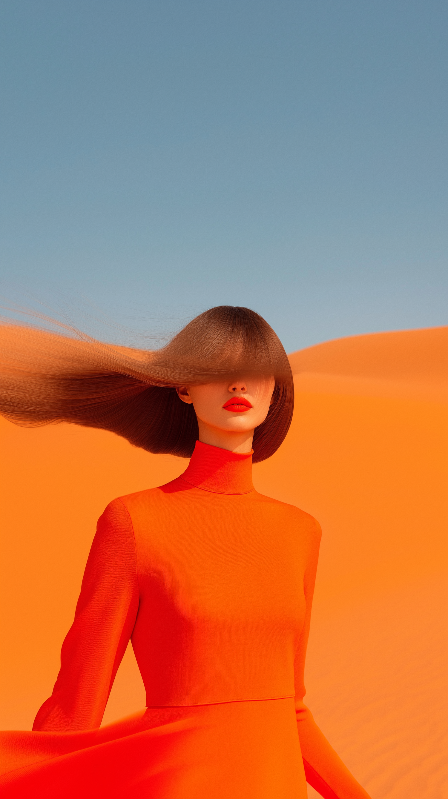 Woman in Orange Dunes