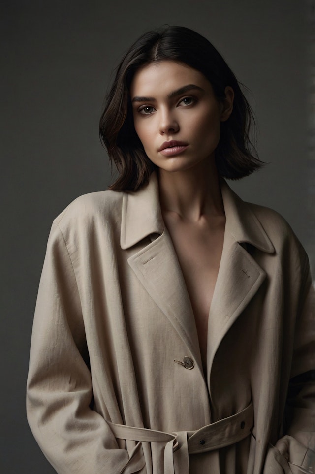 Portrait of a Woman in a Trench Coat