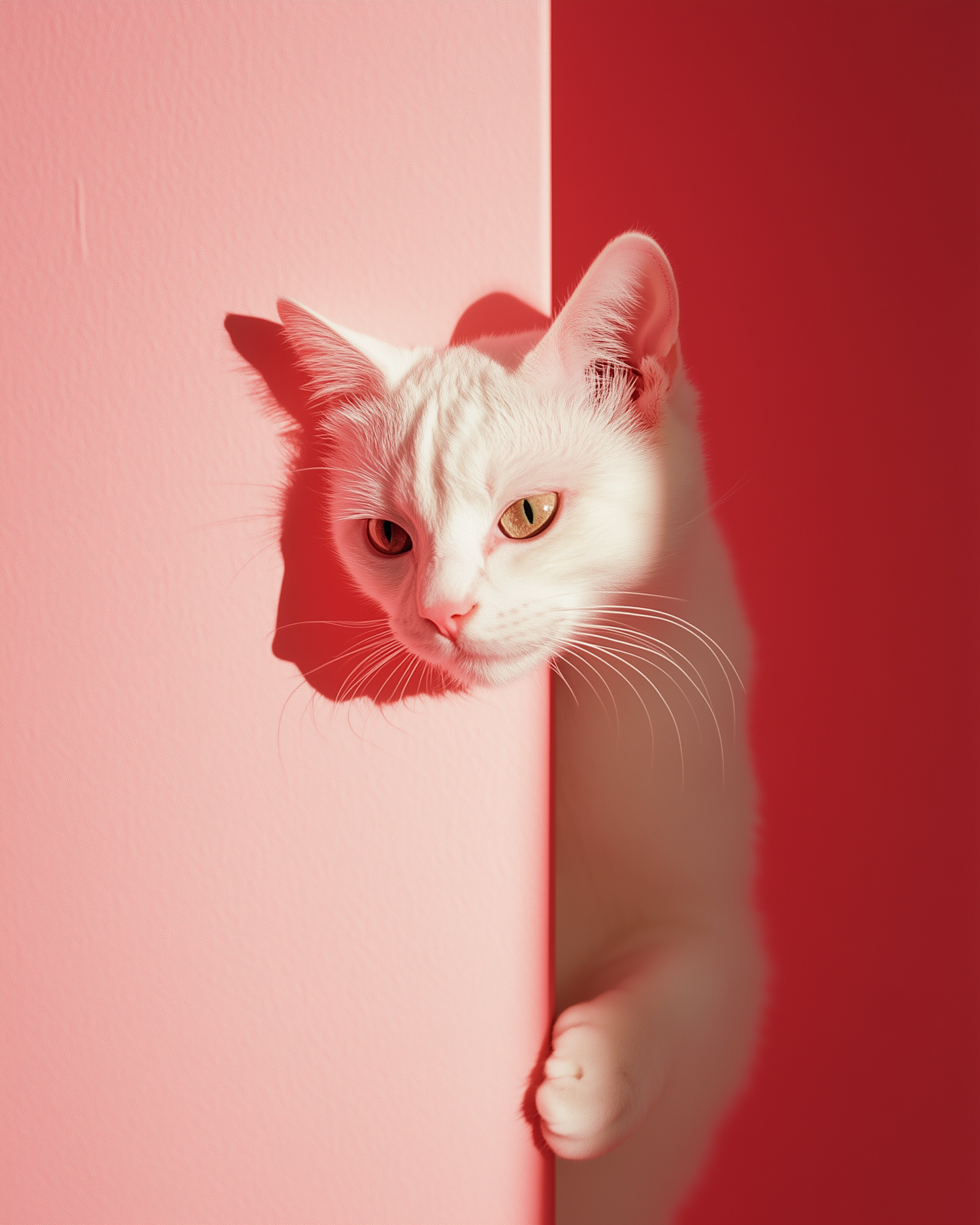 Curious White Cat