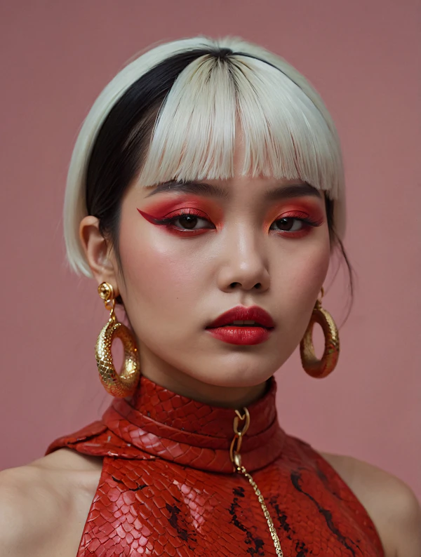 Striking Red Fashion Look