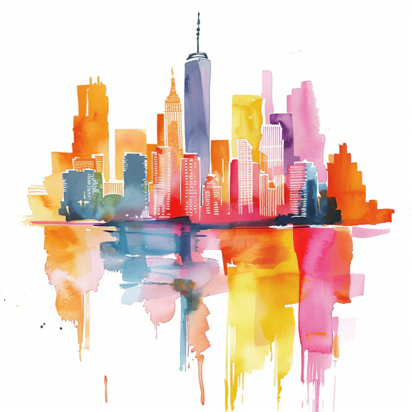 Vibrant City Skyline