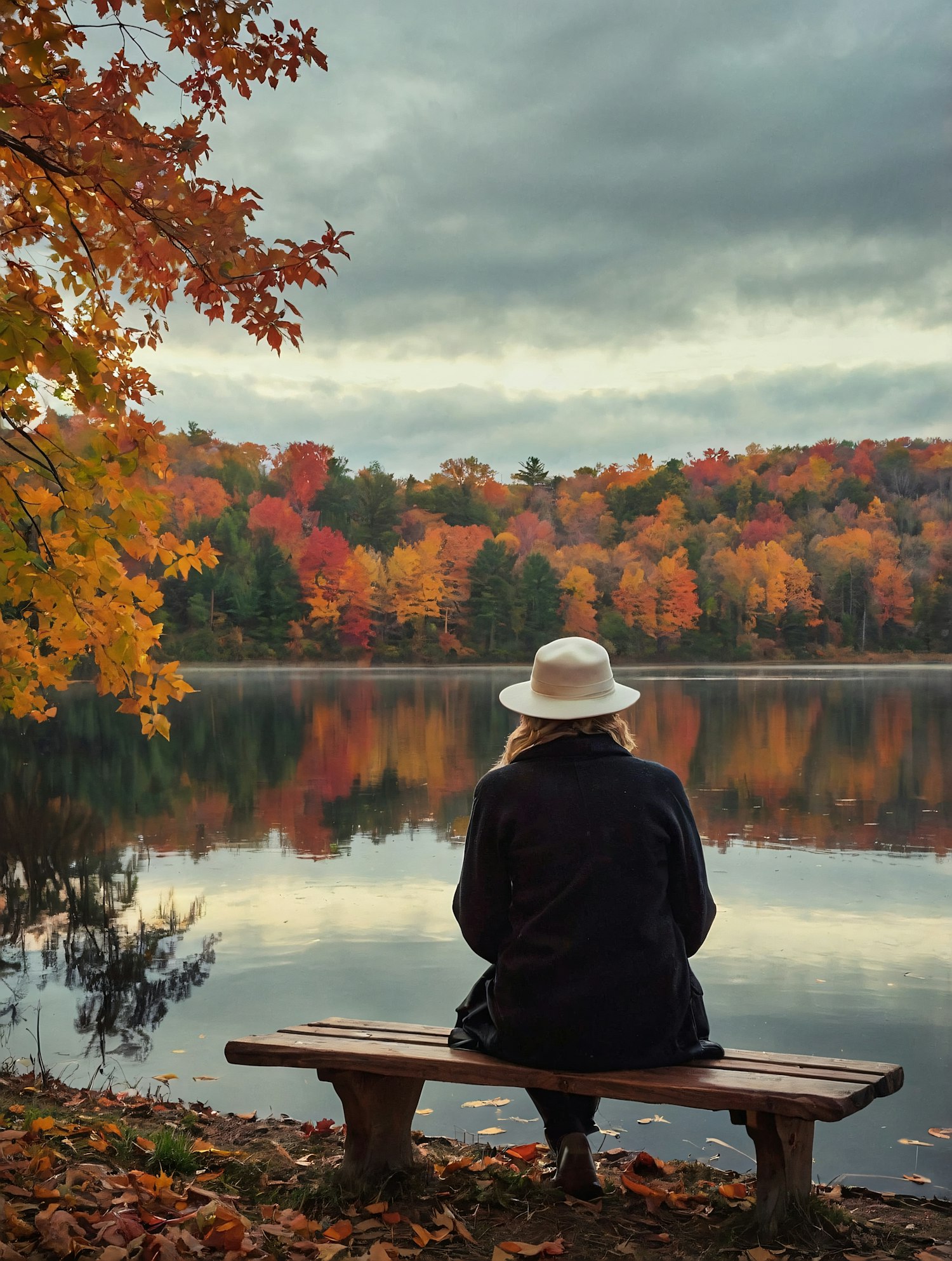 Autumn Reflection by the Lake