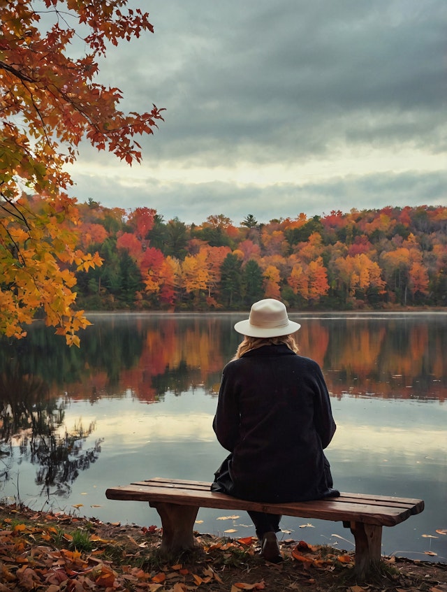 Autumn Reflection by the Lake