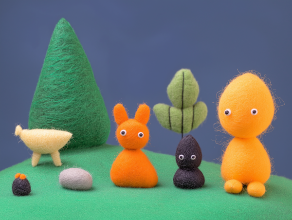 Whimsical Felted Wool Figures