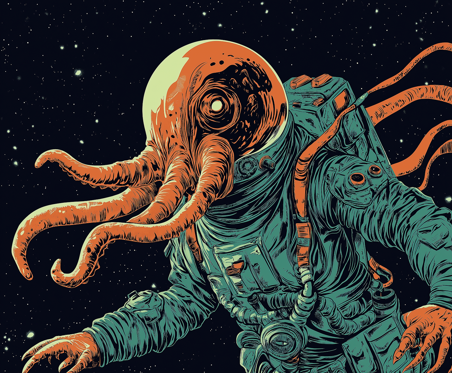 Octopus-Headed Astronaut