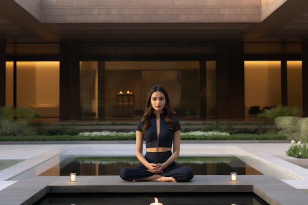 Serenity in Symmetry: A Meditative Pose