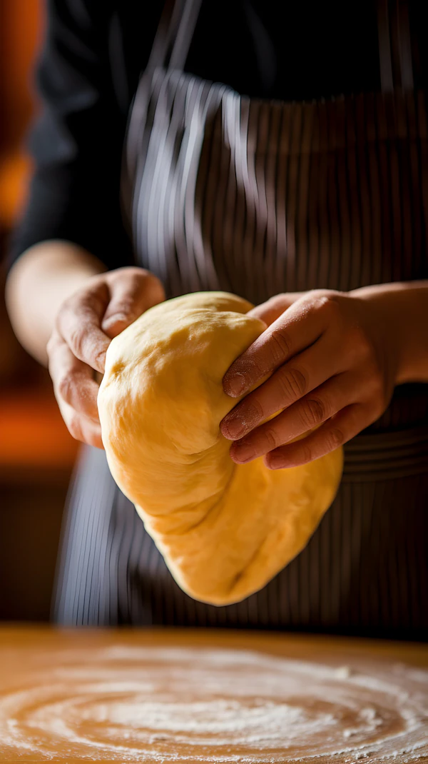 Hands Kneading Dough
