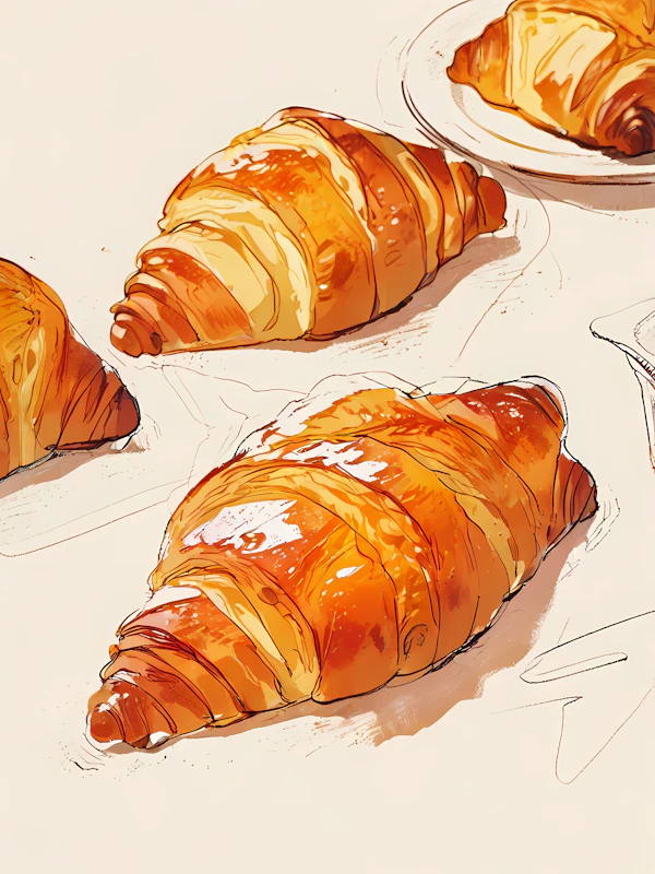 Golden Brown Croissants