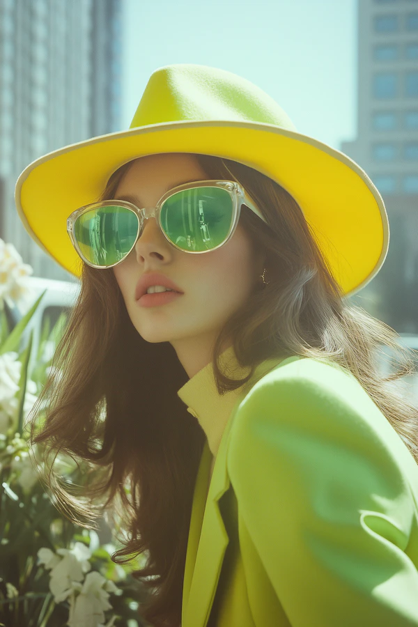 Woman in Vibrant Fashion