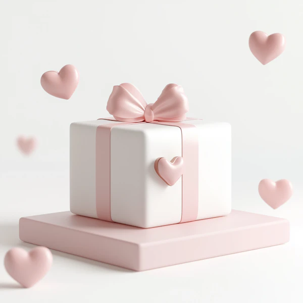 Pink Gift Box Scene