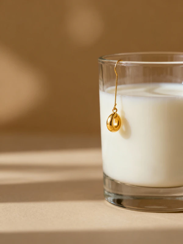Milk and Earring Display