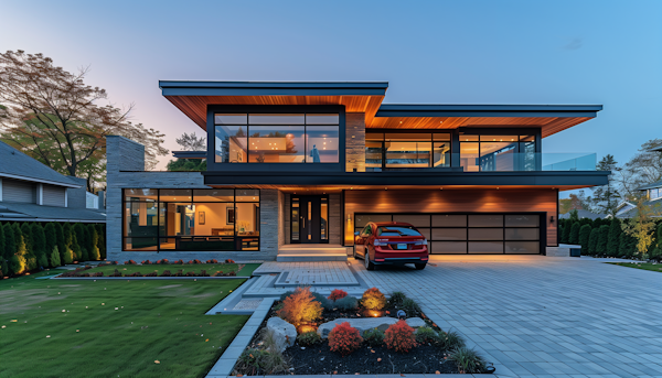 Modern House at Twilight