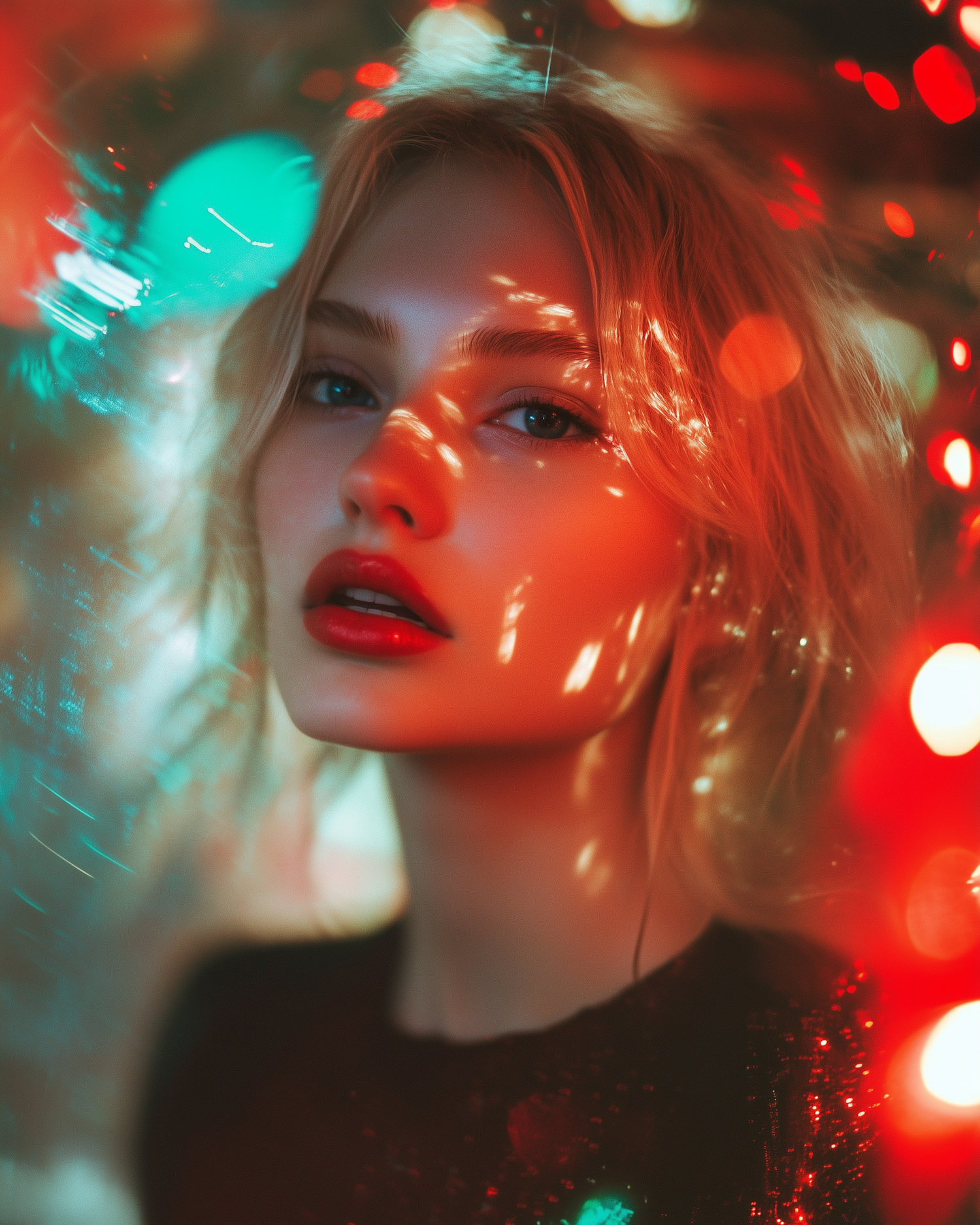 Colorful Portrait with Bokeh