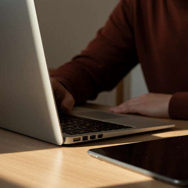Person Using Laptop