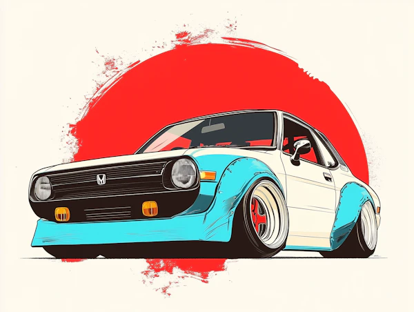 Retro Japanese Car Art