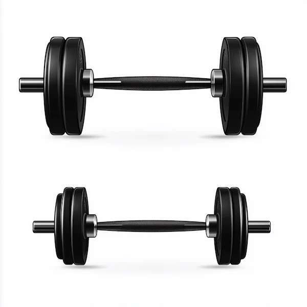 Modern Black Dumbbells