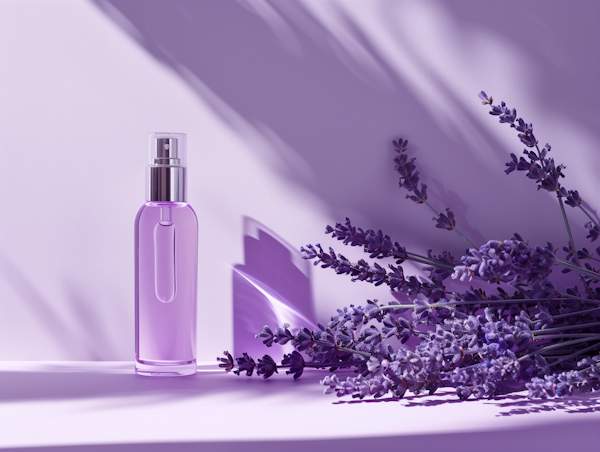 Purple Themed Perfume and Lavender Composition