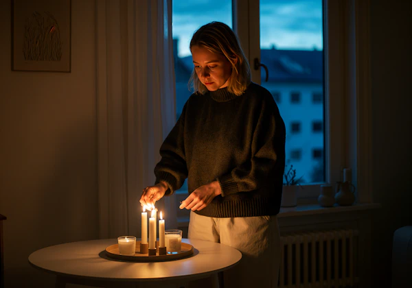 Candle Lighting Scene