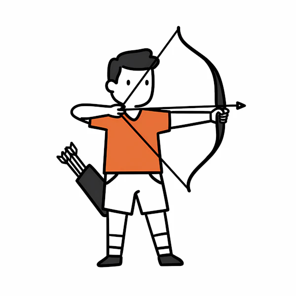 Young Archer Illustration