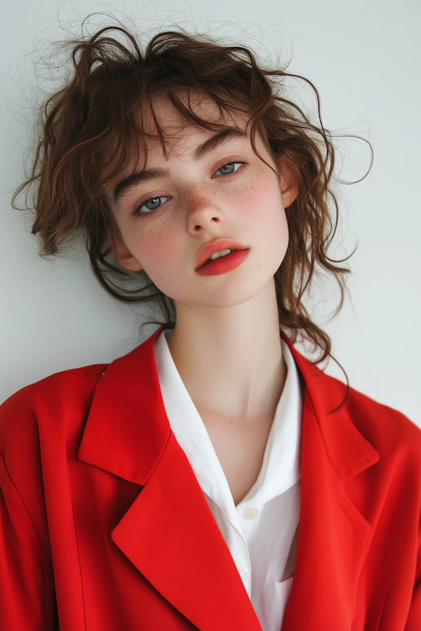 Freckled Woman Portrait