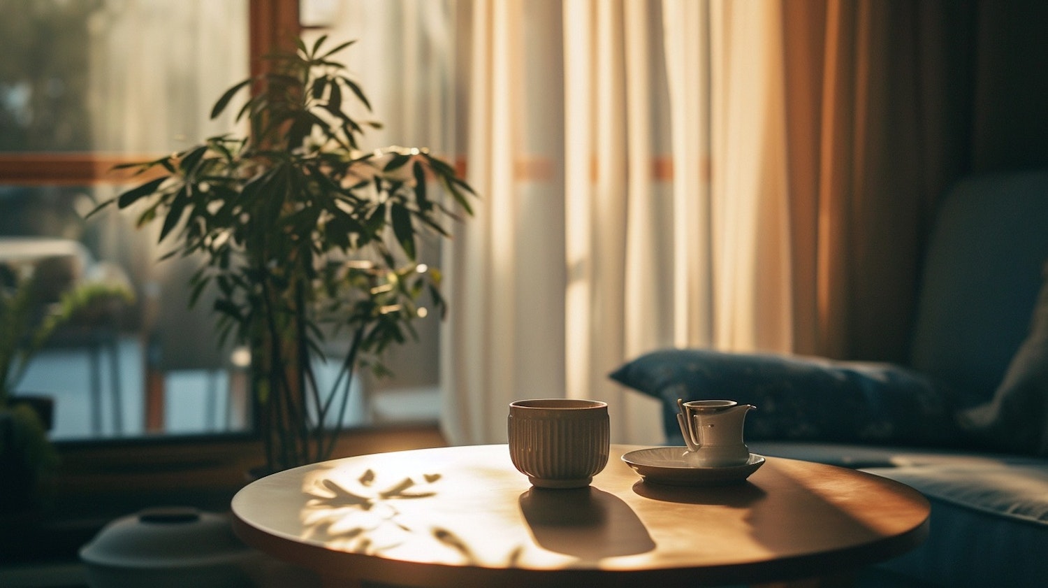 Serene Indoor Tea Setting