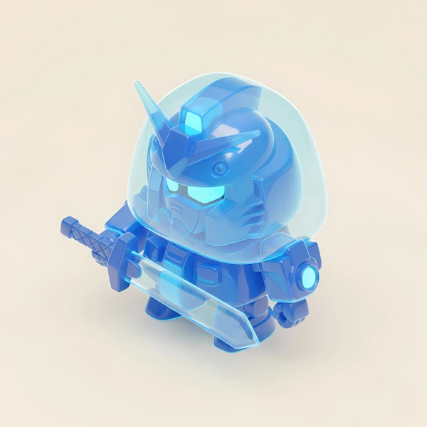 Crystalline Blue Robot