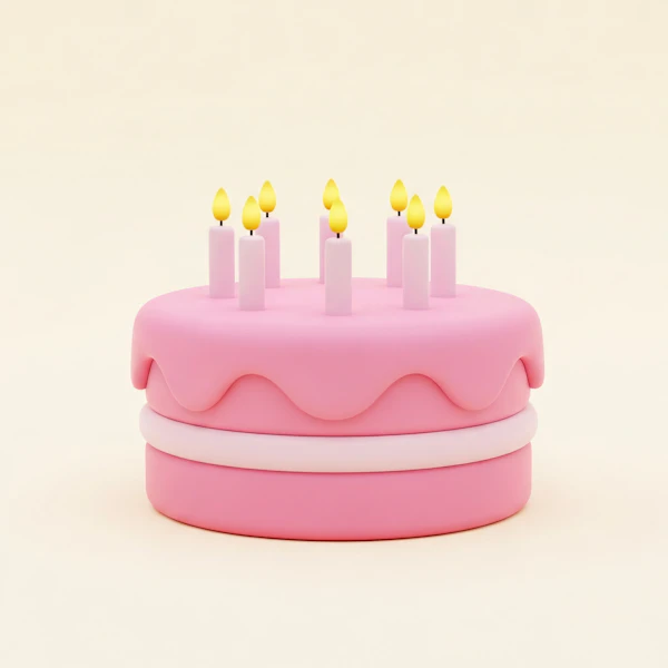 Pink Birthday Cake