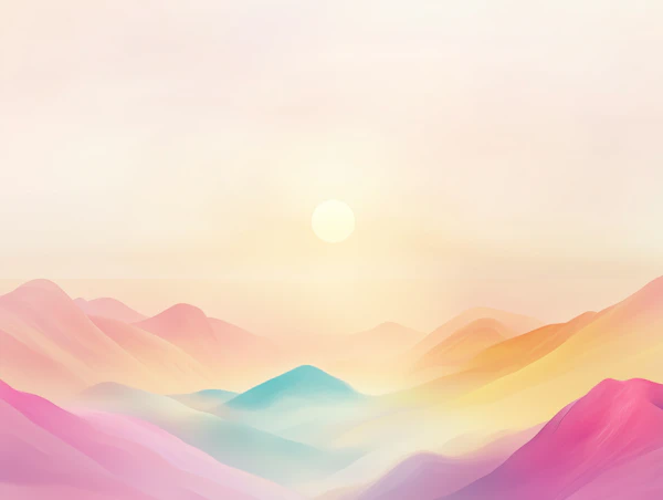Pastel Landscape Scene