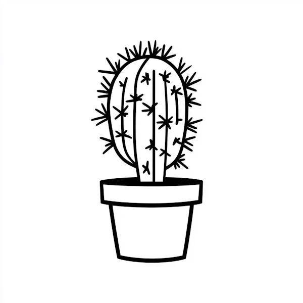 Minimalist Cactus Art