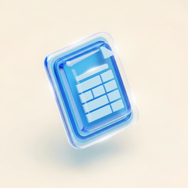 3D Spreadsheet Icon