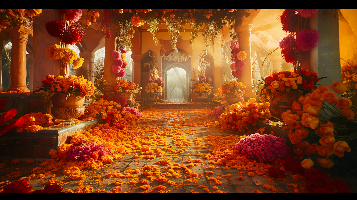 Enchanted Floral Temple